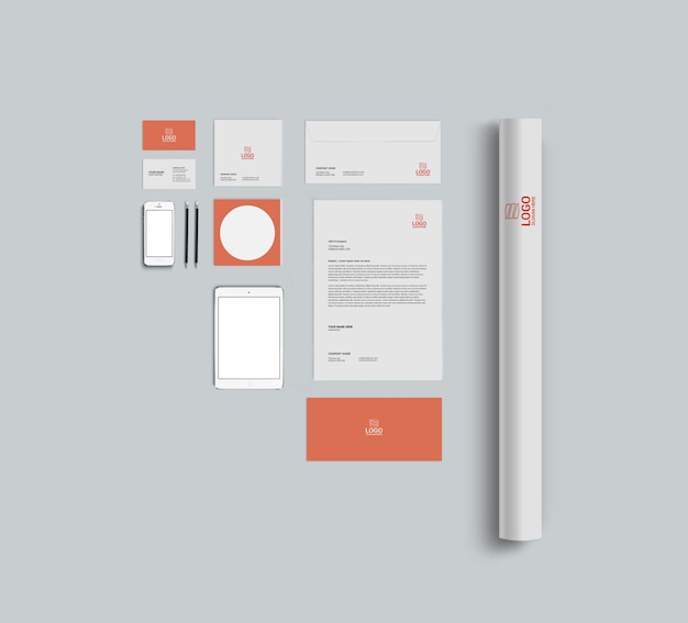 Stationary mock-up template