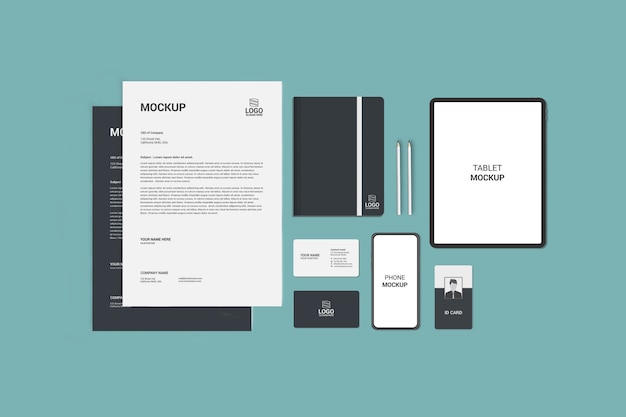 PSD stationary mock-up