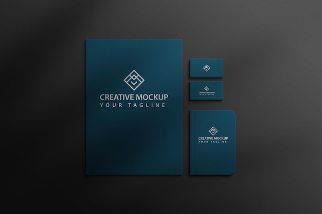 Stationary mockup paper mockup template premium psd