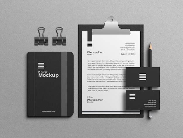 Stationary mockup set for presentation