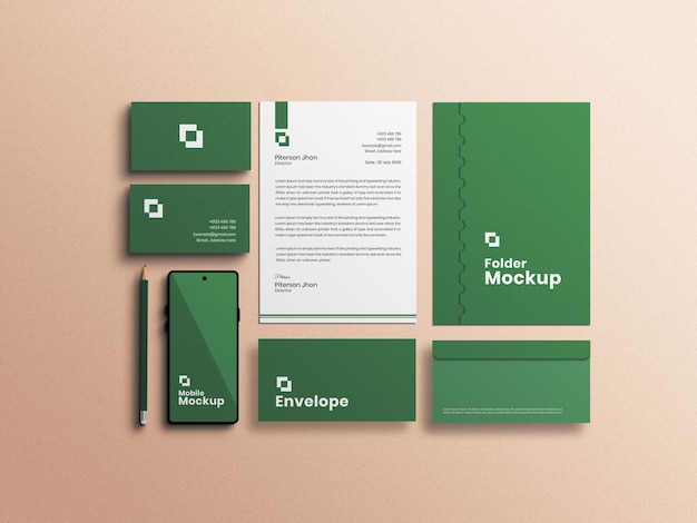 Stationary mockup set for presentation