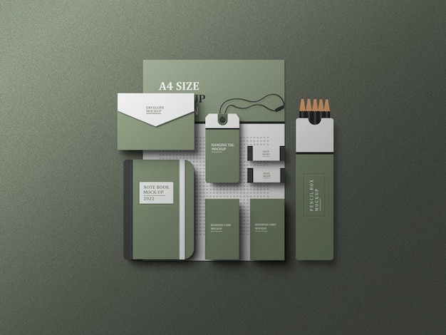 Stationary mockup template design