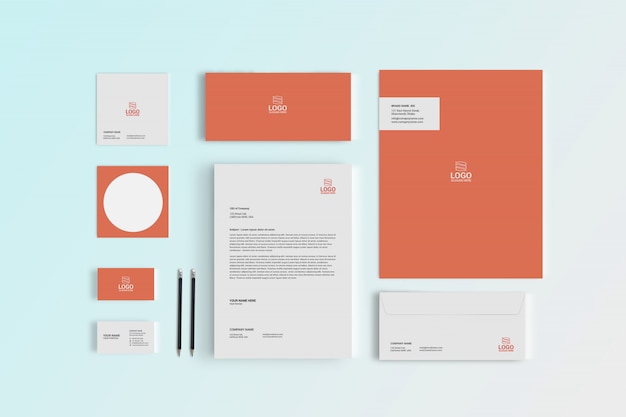 Stationary mockup template