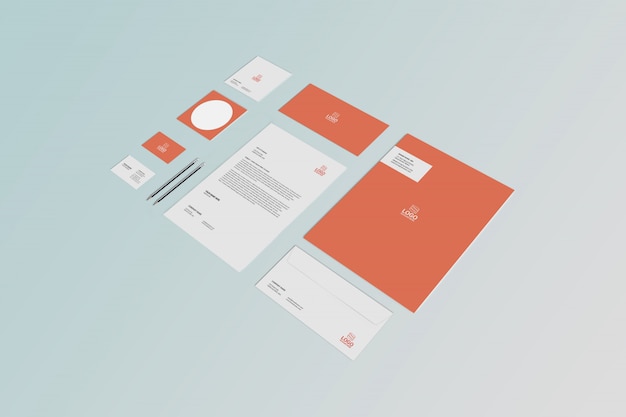 Stationary mockup template