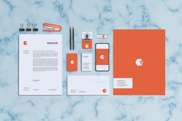 Stationary mockup template