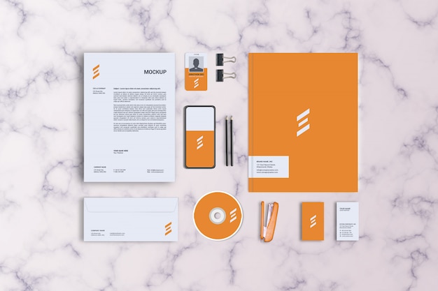 Stationary mockup template