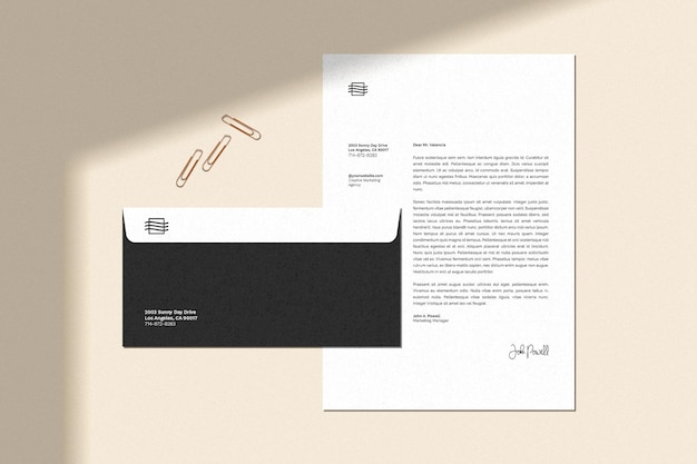 PSD stationary set mockup