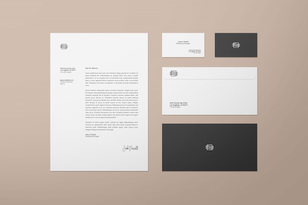 Stationary set mockup