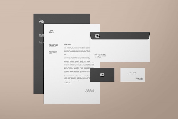 PSD stationary set mockup