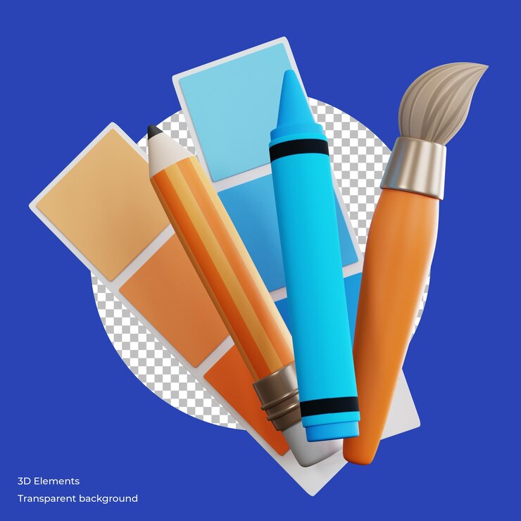 PSD stationery 3d rendering