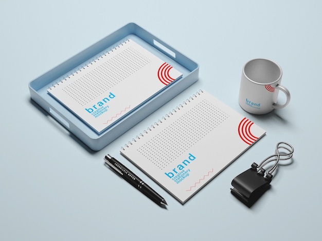 Stationery brand identity mockup