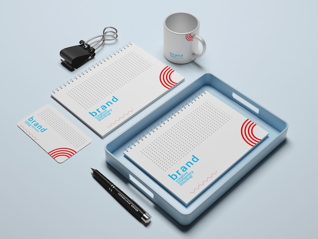 Stationery brand identity mockup