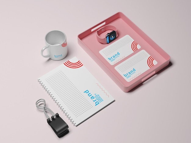 Stationery brand identity mockup