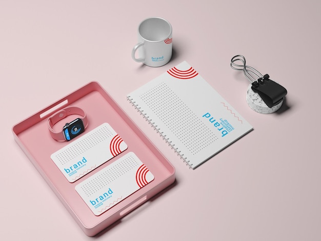 stationery brand identity mockup