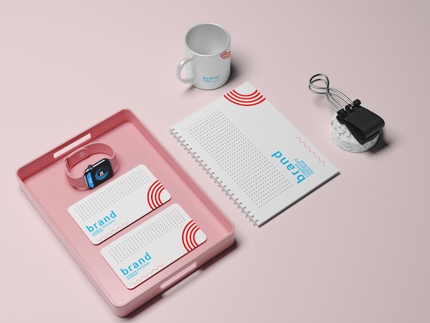 Stationery brand identity mockup