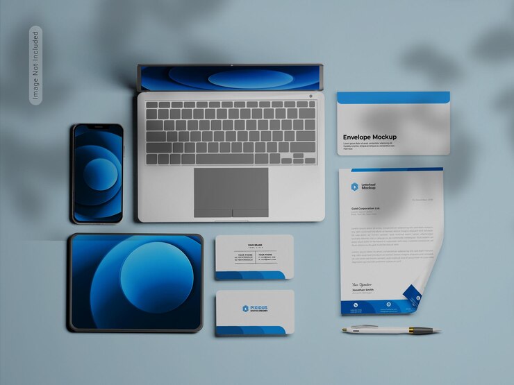 Stationery branding identity mockup scene creator