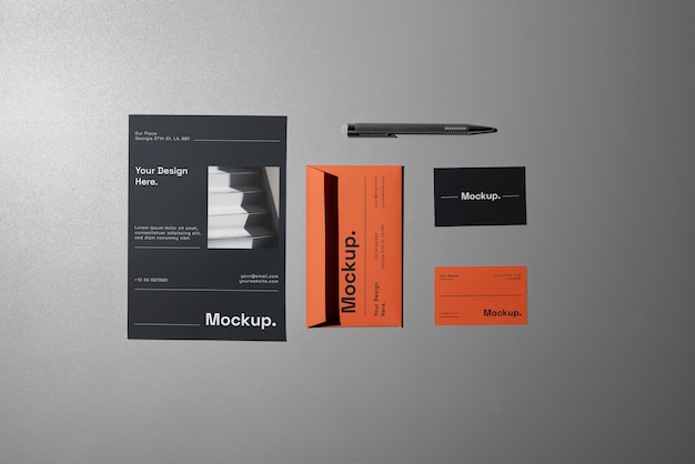 PSD stationery branding identity mockup