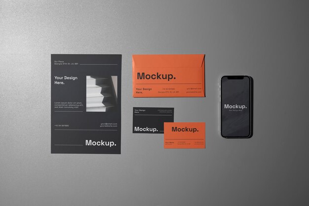 PSD stationery branding identity mockup