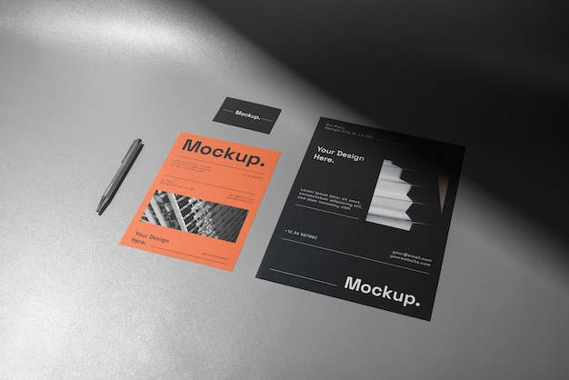 PSD stationery branding identity mockup