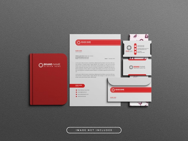 PSD stationery branding identity mockup