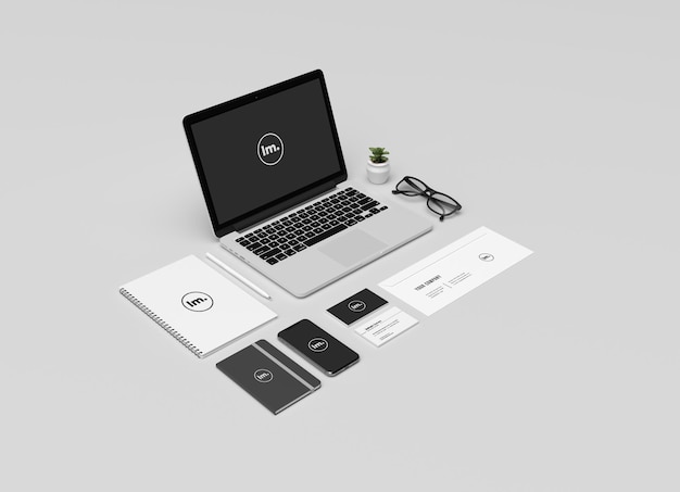 PSD stationery and branding mockup design