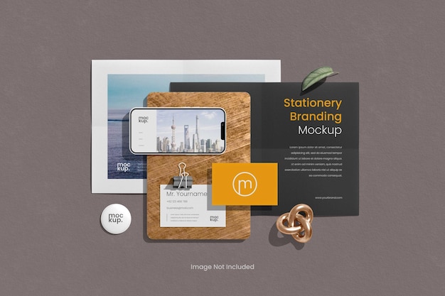 Stationery branding mockup scene creator