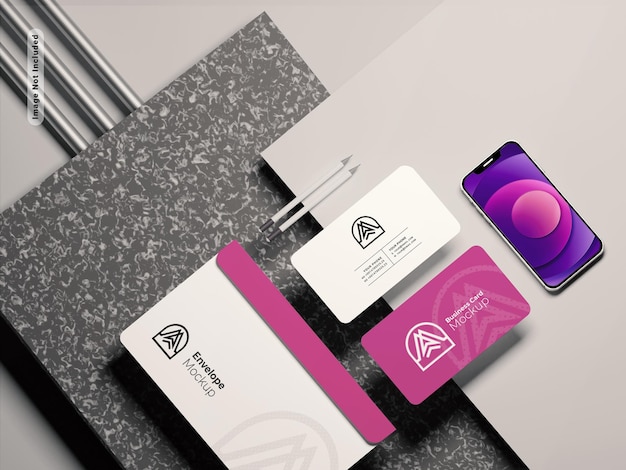 PSD stationery branding  mockup scene creator