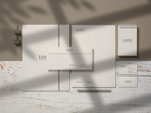 Stationery branding mockup