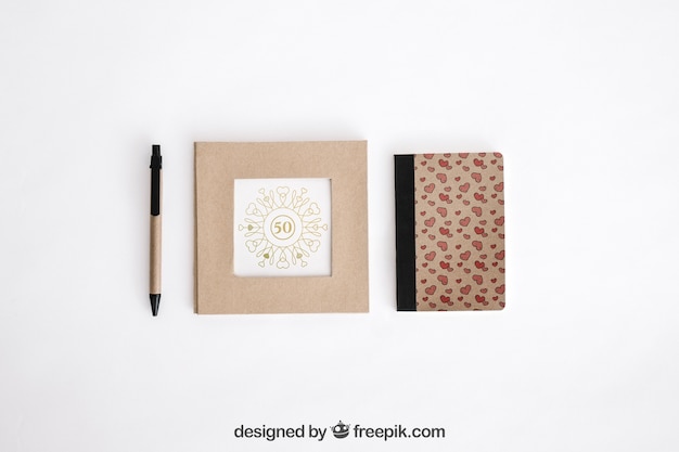 PSD stationery cardboard concept