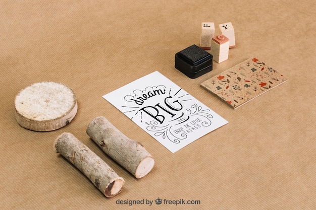 PSD stationery cardboard concept