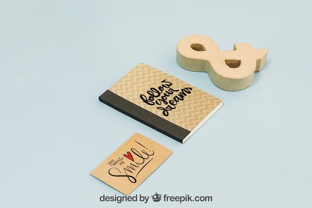 Stationery cardboard concept