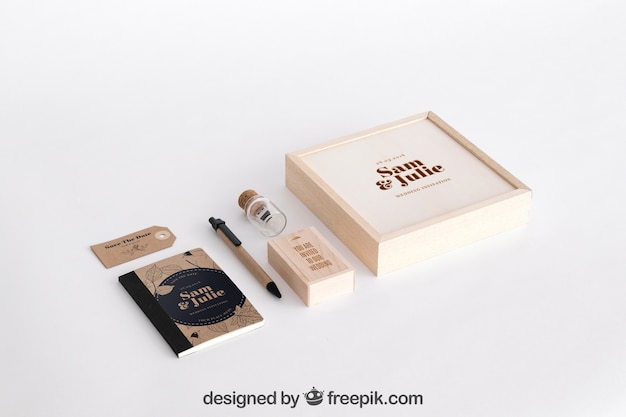 Stationery cardboard concept