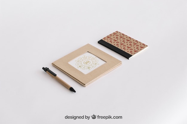 PSD stationery cardboard concept