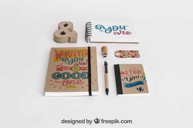 Stationery cardboard concept