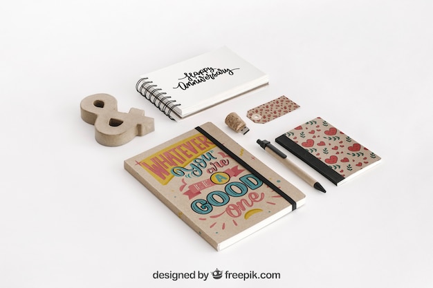 Stationery cardboard concept