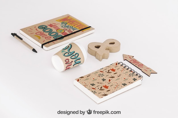 PSD stationery cardboard concept