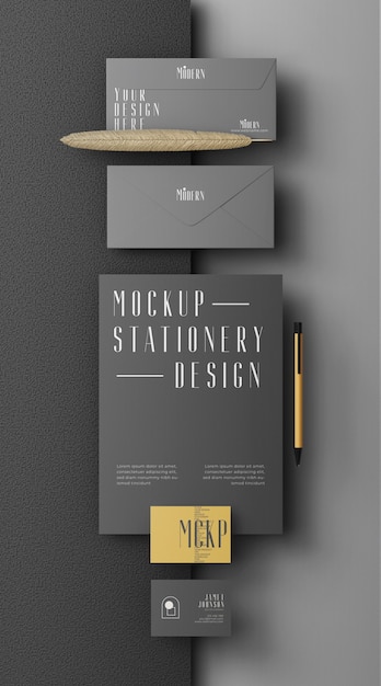 Stationery composition mockup