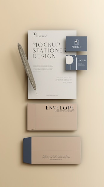 PSD stationery composition mockup