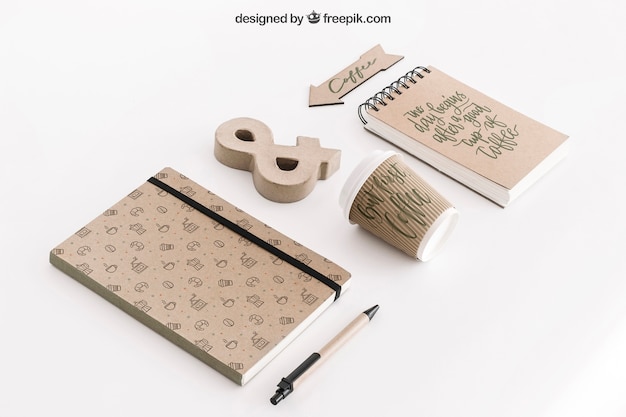 Stationery concept with office supplies