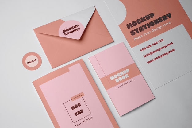 PSD stationery matte style top view