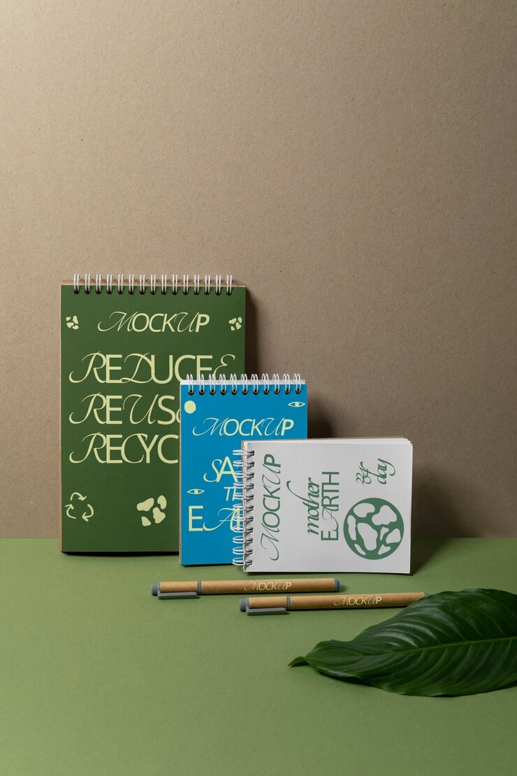 PSD stationery mock-up design for earth day celebration