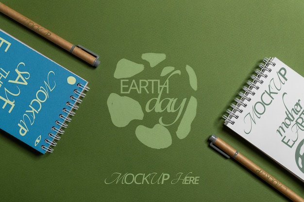 Stationery mock-up design for earth day celebration