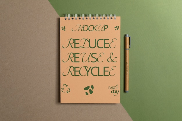 PSD stationery mock-up design for earth day celebration