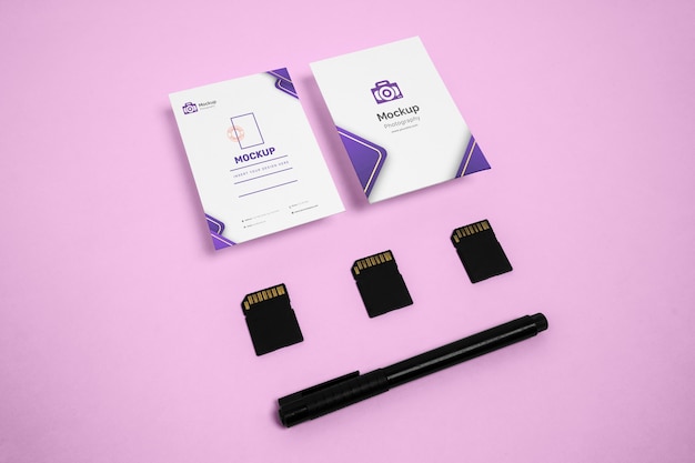 Stationery mock-up design for photography career