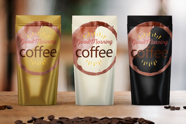 PSD mockup di cancelleria per caffetteria