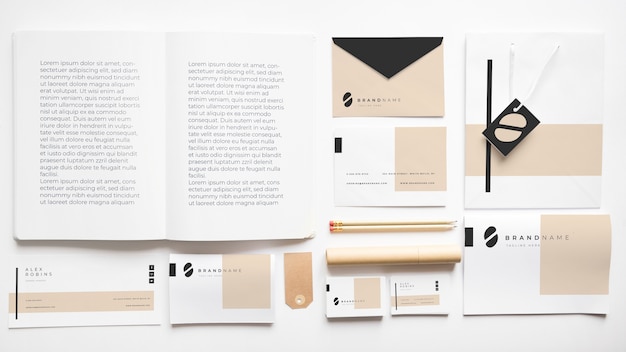 PSD stationery mockup of cover