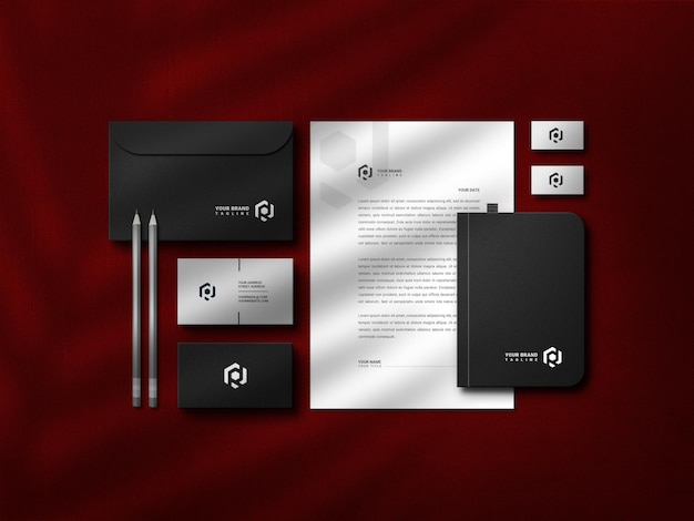 Stationery mockup design rendering