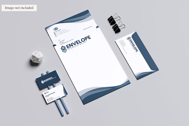 PSD stationery mockup for showcasing your design to clients