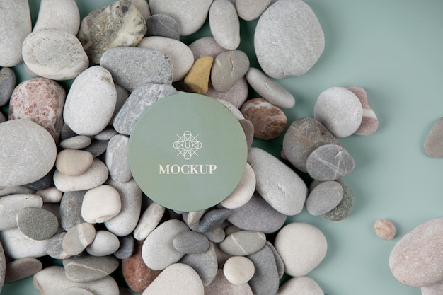 Stationery mockup on stones