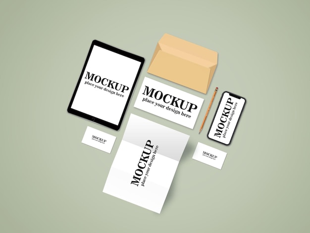 PSD stationery mockup